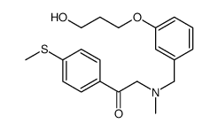 Ethanone, 2-[[[3-(3-hydroxypropoxy)phenyl]methyl]methylamino]-1-[4-(methylthio)phenyl]- 结构式