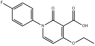 4-乙氧基-1-(4-氟苯基)-2-氧代-1,2-二氢吡啶-3-羧酸 结构式