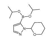 Bis(1-methylethyl) B-[1-(tetrahydro-2H-pyran-2-yl)-1H-pyrazol-5-yl]boronate 结构式