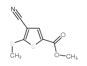 4-氰基-5-(甲硫基)噻吩-2-羟酸甲酯 结构式