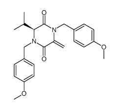 2,5-Piperazinedione, 1,4-bis[(4-methoxyphenyl)methyl]-3-methylene-6-(1-methylethyl)-, (6S)- 结构式
