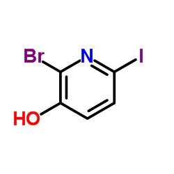 2-溴-3-羟基-6-碘吡啶 结构式
