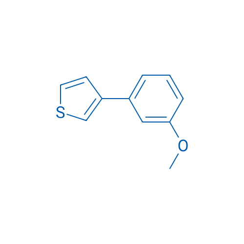3-(3-Methoxyphenyl)thiophene 结构式