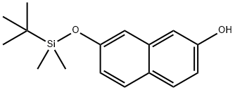 7-叔丁基二甲基硅氧基-2-萘酚 结构式