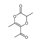 5-乙酰基-3,6-二甲基-2,3-二氢-1,4-二噁英-2-酮 结构式