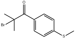 2-溴-2-甲基-1-[4-(甲硫基)苯基]-1-丙酮 结构式