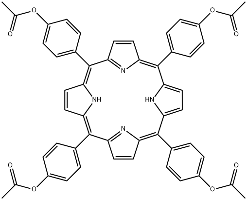 四(4-乙酰氧苯基)卟啉 结构式