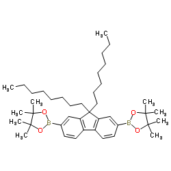 9,9-二辛基芴-2,7-双(硼酸频哪醇酯) 结构式