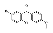 5-溴-2-氯苯基-4-乙氧基苯基-甲酮 结构式