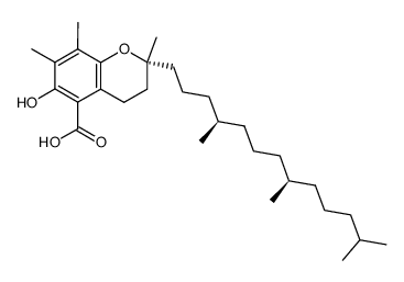 (2R)-3,4-二氢-6-羟基-2,7,8-三甲基-2-[(4R,8R)-4,8,12-三甲基十三烷基]-2H-1-苯并吡喃-5-羧酸 结构式