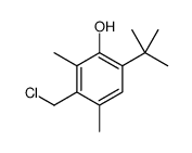 2-叔丁基-3-氯甲基-4,6-二甲基苯酚 结构式