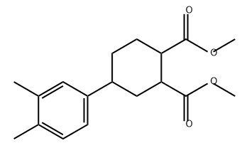 1,2-环己二甲酸-4-(3,4-二甲基苯基)-1,2-二甲酯 结构式