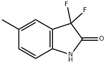 3,3-二氟-5-甲基吲哚啉-2-酮 结构式