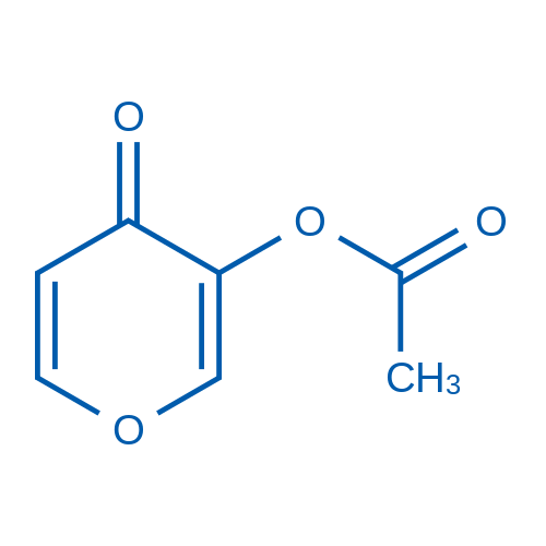 3-乙酰氧基-4H-吡喃-4-酮 结构式