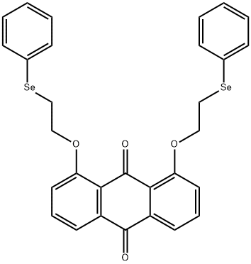 1,8-双[2-(苯硒基)乙氧基]-9,10-蒽二酮 结构式
