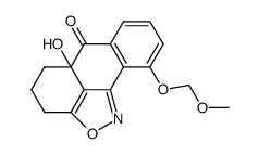 6H-Anthra[9,1-cd]isoxazol-6-one, 3,4,5,5a-tetrahydro-5a-hydroxy-10-(methoxymethoxy)- (9CI) 结构式
