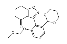 1,2-Benzisoxazol-4(5H)-one, 3-[2-(1,3-dioxan-2-yl)-6-(methoxymethoxy)phenyl]-6,7-dihydro- 结构式