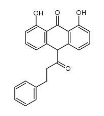 9(10H)-Anthracenone, 1,8-dihydroxy-10-(1-oxo-3-phenylpropyl)- 结构式