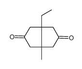 2,5(1H,3H)-Pentalenedione, 3a-ethyltetrahydro-6a-methyl-, cis- 结构式