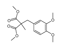 2-(3,4-二甲氧基苄基)-2-甲基丙二酸二甲酯 结构式