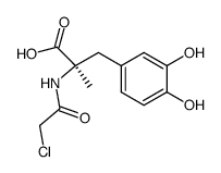 N-氯乙酰基-3-羟基-α-甲基酪氨酸 结构式