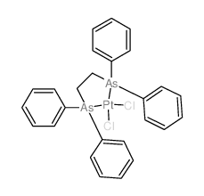 二氯[1,1'-(1,2-亚乙基)双(1,1-二苯基胂-κAs)]合铂(SP-4-2) 结构式