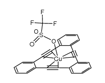 铜[(5,6,11,12,17,18-η)-5,6,11,12,17,18-十六脱氢三苯并[a,e,i]环十二碳烯](三氟甲磺酸根-O-) 结构式