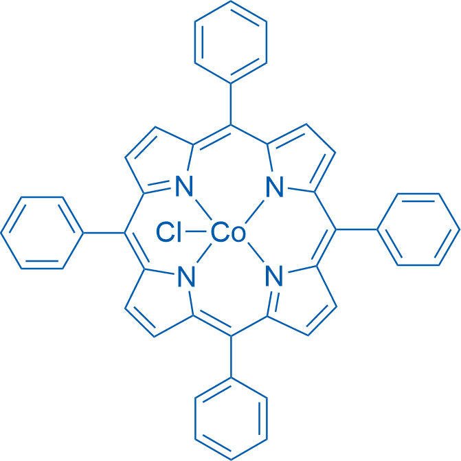 氯[meso-四(苯基)卟啉]钴(III) 结构式