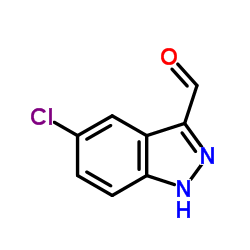 5-氯-1H-吲唑-3-甲醛 结构式