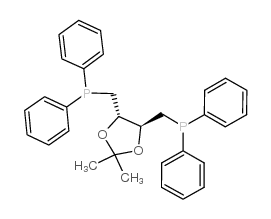 (+)-2,3-O-异丙烯基-2,3-二羟基-1,4-双(二苯基膦)丁烷 结构式