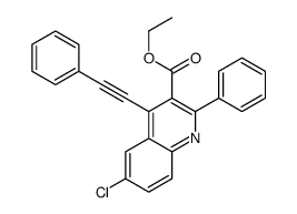 6-氯-2-苯基-4-(苯乙炔基)喹啉-3-羧酸乙酯 结构式