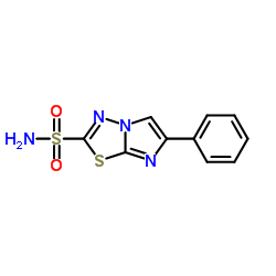 6-苯基咪唑并[2,1-B]-1,3,4-噻二唑-2-磺酰胺 结构式