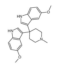 1H-Indole, 3,3'-(1-methyl-4-piperidinylidene)bis[5-methoxy- (9CI) 结构式
