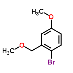 1-溴-4-甲氧基-2-(甲氧基甲基)苯 结构式