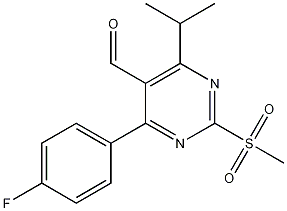 4-(4-氟苯基)-5-甲酰基-6-异丙基-2-甲磺酰基嘧啶 结构式