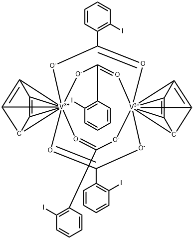 Vanadium, bis(η5-2,4-cyclopentadien-1-yl)tetrakis[μ-(2-iodobenzoato-κO:κO')]di- 结构式