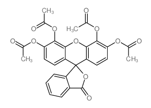 Spiro[isobenzofuran-1(3H),9′-[9H]xanthen]-3-one, 3′,4′,5′,6′-tetrakis(acetyloxy)- 结构式