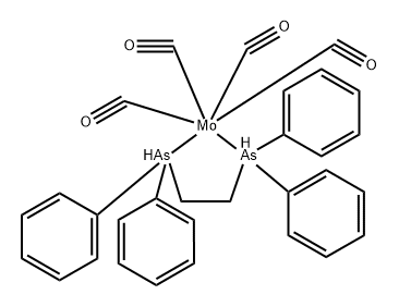 四羰基[1,2-亚乙基双(二苯基胂)-As,As']合钼(OC-6-22)- 结构式
