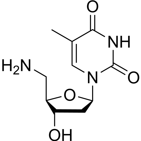 5'-氨基-5'-脱氧胸苷 结构式