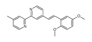 4-[(1E)-2-(2,5-二甲氧基苯基)乙烯基]-4'-甲基-2,2'-联吡啶 结构式