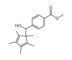 Benzoic acid, 4-[hydroxy(1,2,3,4,5-pentamethyl-2,4-cyclopentadien-1-yl)methyl]-, methyl ester 结构式