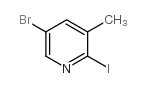 2-碘-3-甲基-5-溴吡啶 结构式