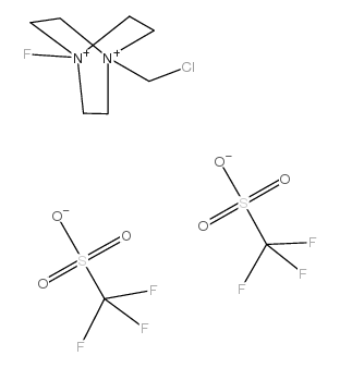 1-氯甲基-4-氟-1,4-二氮杂双环[2.2.2]辛烷 双(三氟甲烷磺酸盐) 结构式