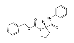 1-Pyrrolidinecarboxylic acid, 2-[(phenylamino)carbonyl]-, phenylmethyl ester, (2S)- 结构式