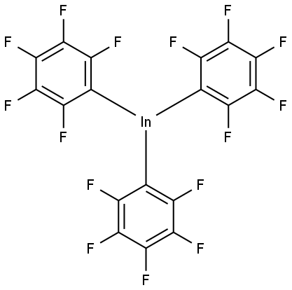 三(五氟苯基)铟 结构式