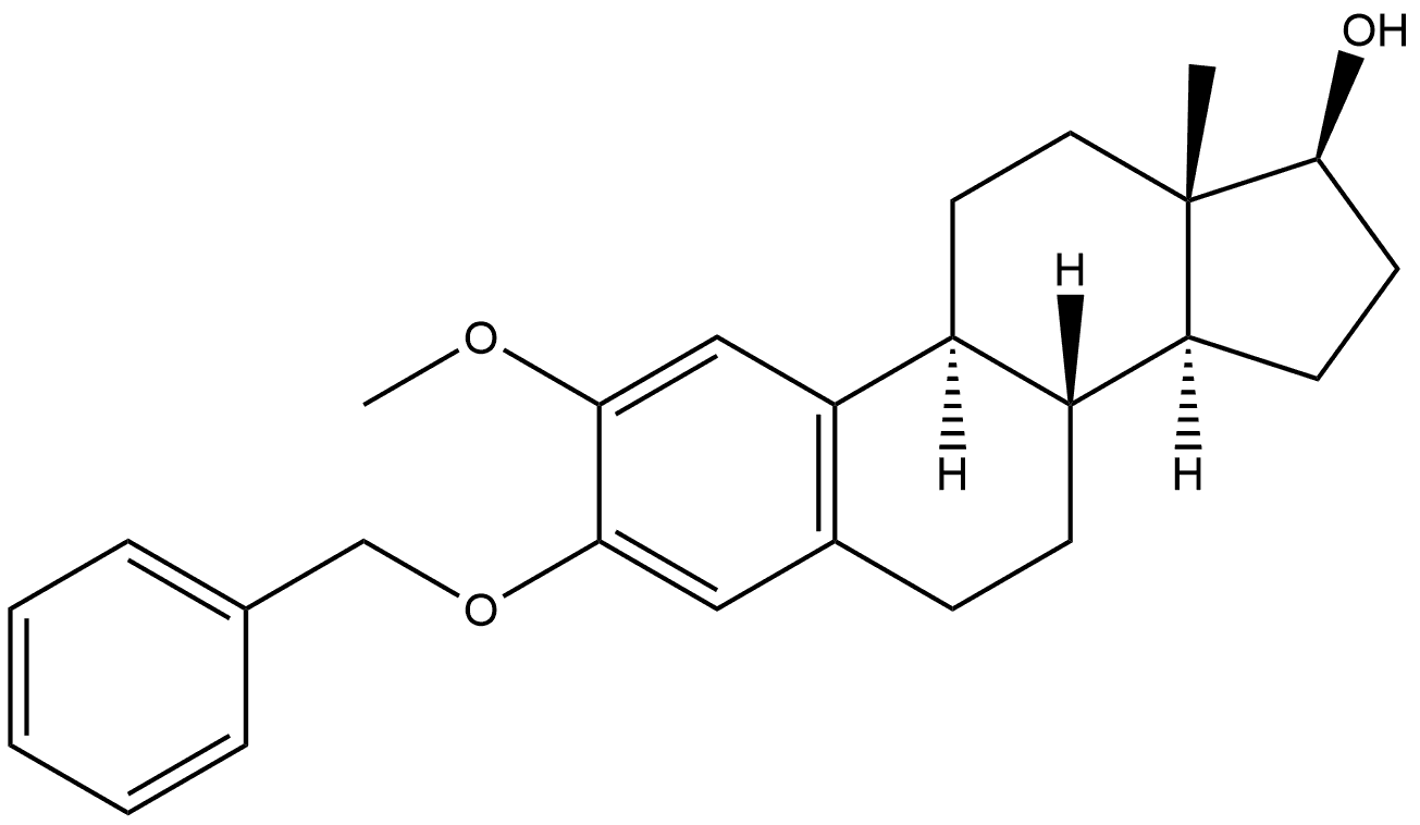 2-甲氧基-3-(苯基甲氧基)-雌甾-1,3,5(10)-三烯-17β-醇 结构式