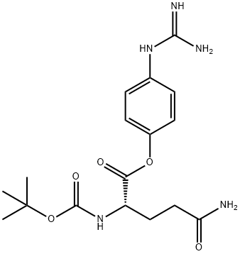 L-Glutamine, N2-[(1,1-dimethylethoxy)carbonyl]-, 4-[(aminoiminomethyl)amino]phenyl ester 结构式