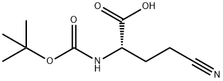 (S)-2-(Boc-氨基)-4-氰基丁酸 结构式