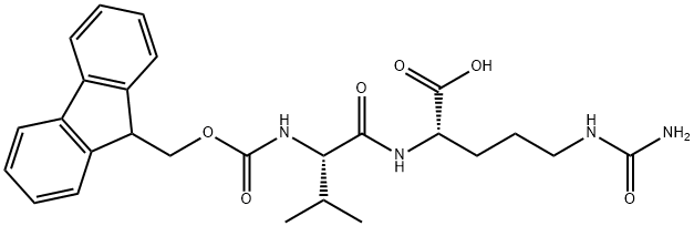 FMOC-L-缬氨酰基-L-瓜氨酸 结构式