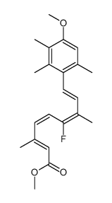 2,4,6,8-Nonatetraenoic acid, 6-fluoro-9-(4-methoxy-2,3,6-trimethylphenyl)-3,7-dimethyl-, methyl ester, (2E,4E,6E,8E)- 结构式